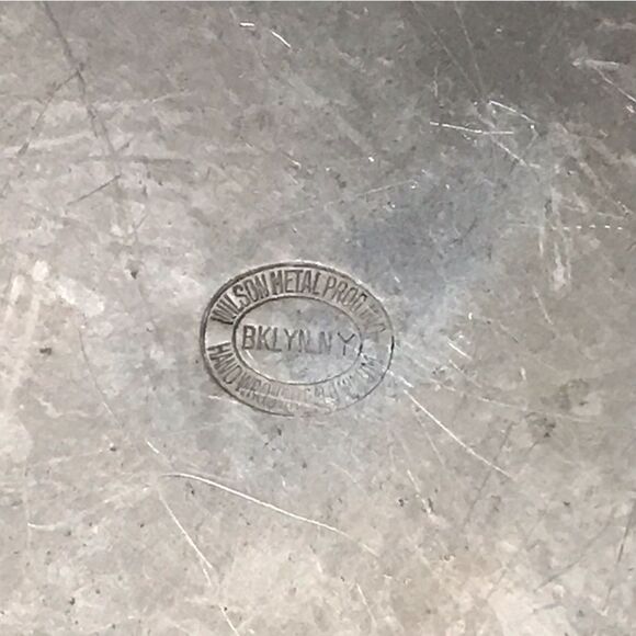 Vintage Wilson Metal Poppy Floral Hand Wrought Aluminum Bowl Brooklyn New York - Picture 13 of 16